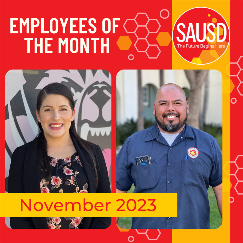  SAUSD November 2023 Employees of the Month Highlighted During Board of Education Meeting 